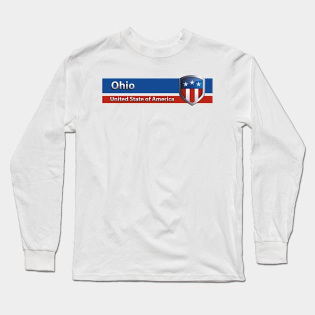 Ohio - United State of America Long Sleeve T-Shirt by Steady Eyes